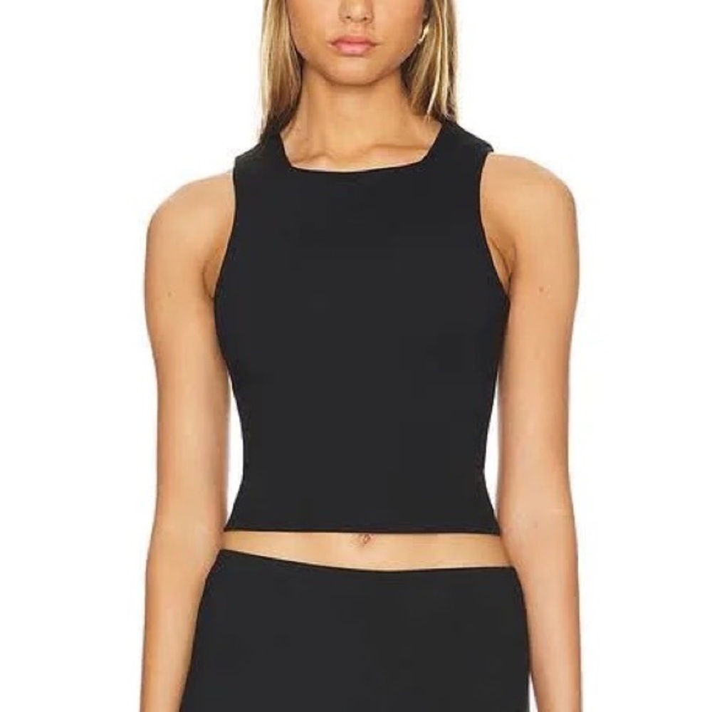 BY HOUSE OF HARLOW 1960 BLACK RIBBED SQUARE NECK WELL MADE TOP!❤️📦 - Picture 7 of 7